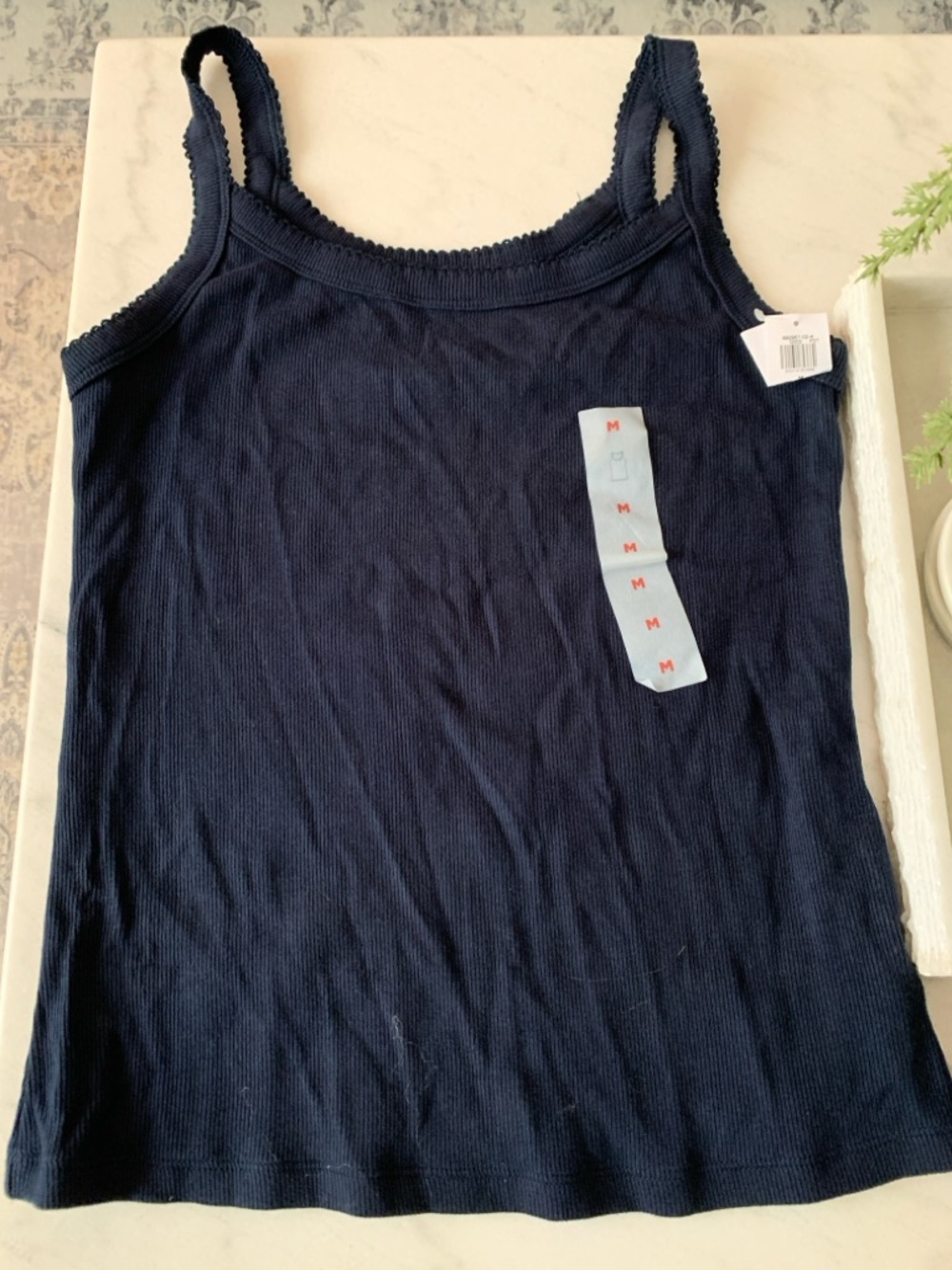 Old Navy Navy Blue Ribbed Tank Top - Picture 2 of 2